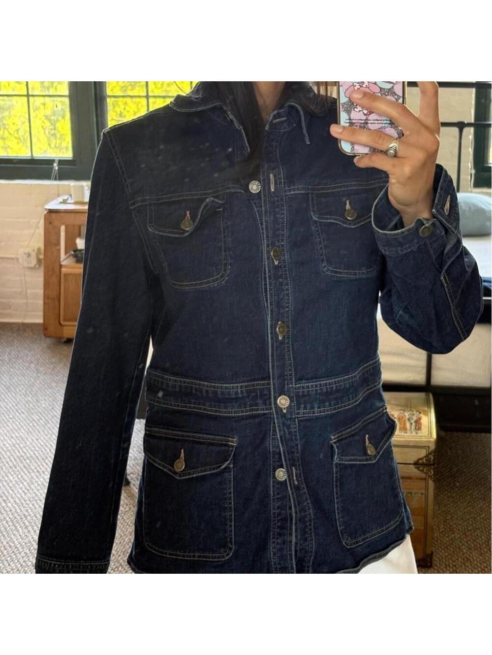 Jones Wear Sport dark wash stretch denim jacket -Size L💙